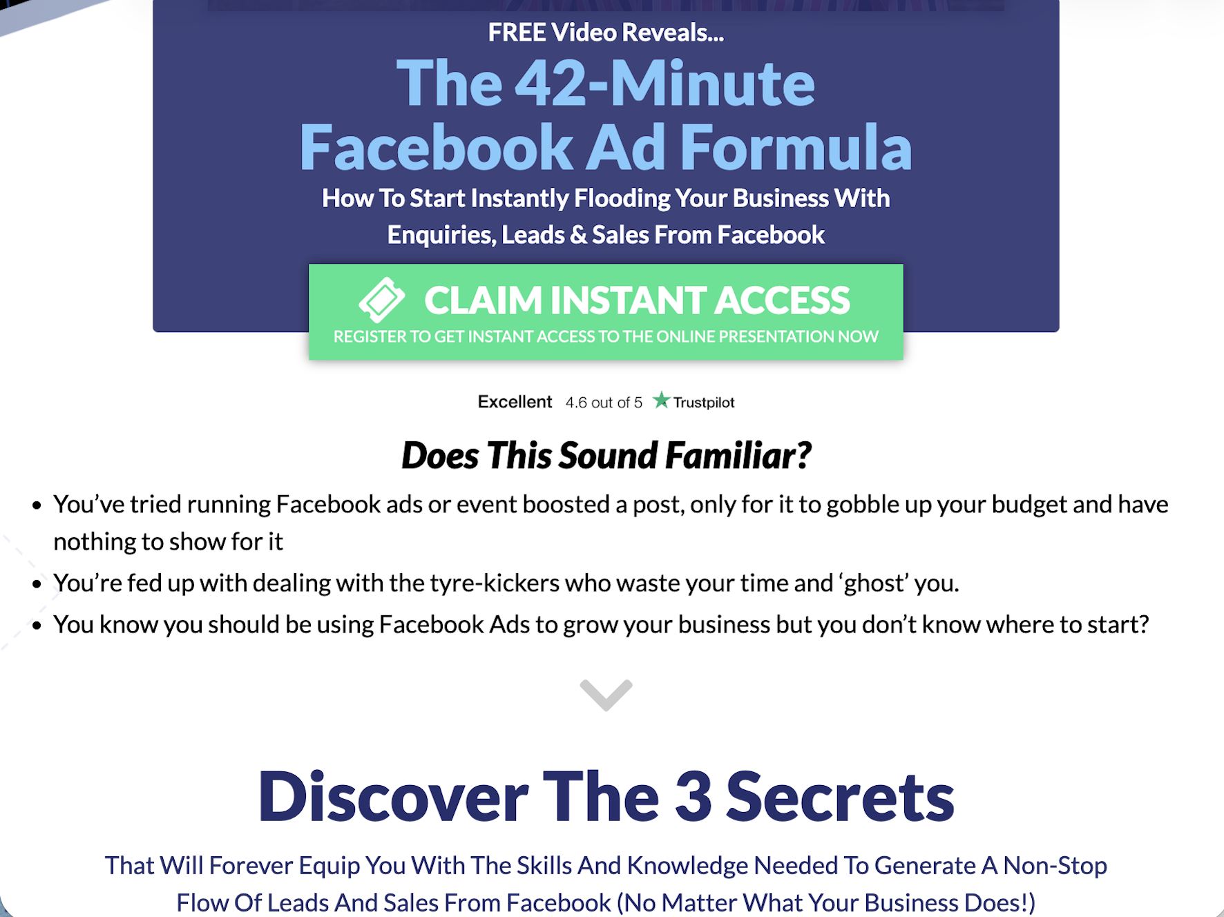 42 Minute Facebook Ad Formula